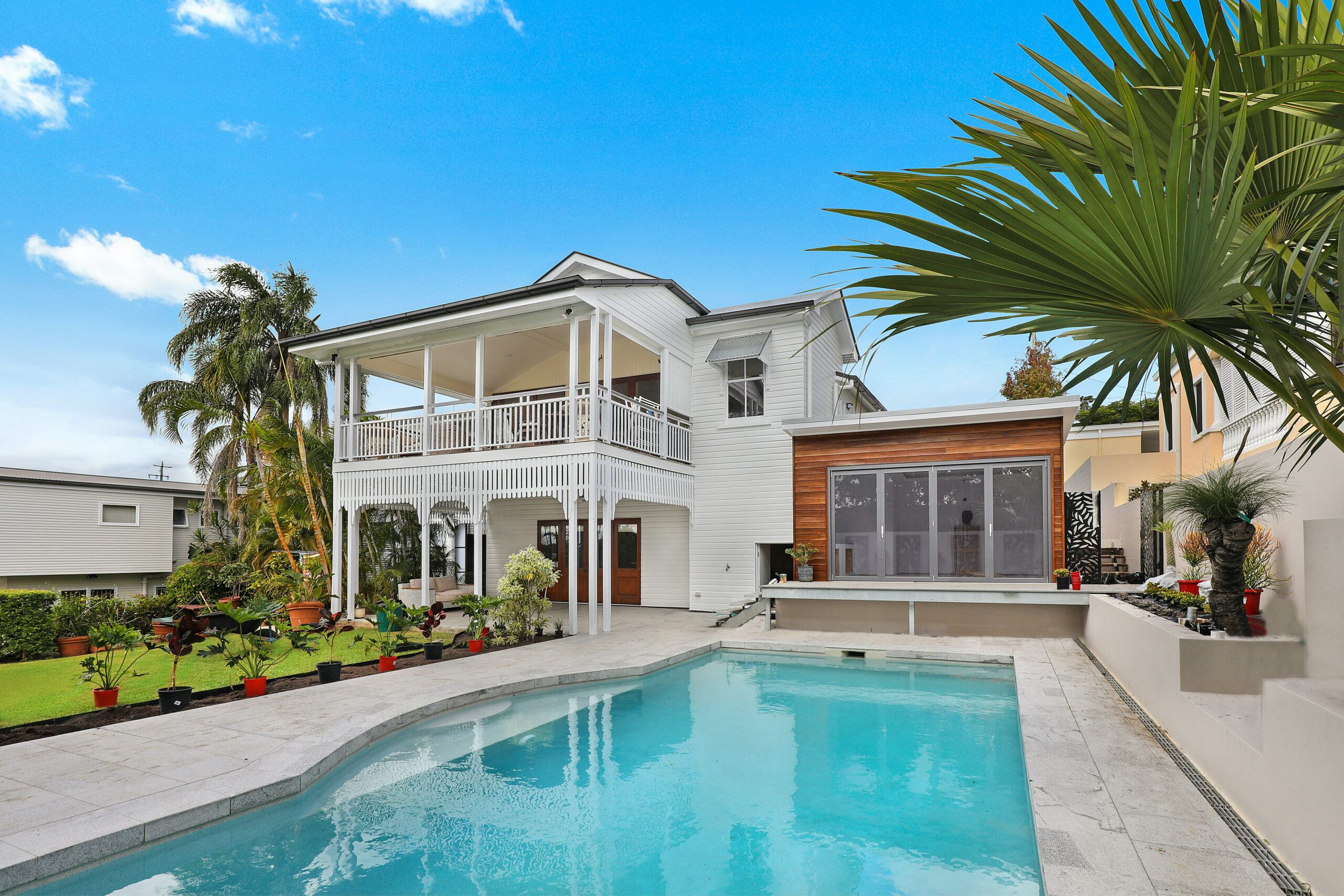 Tinted windows on coastal beach home with pool in Rehoboth Beach